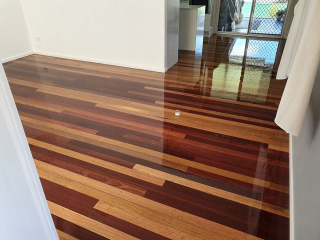 polished timber floor at ironbark